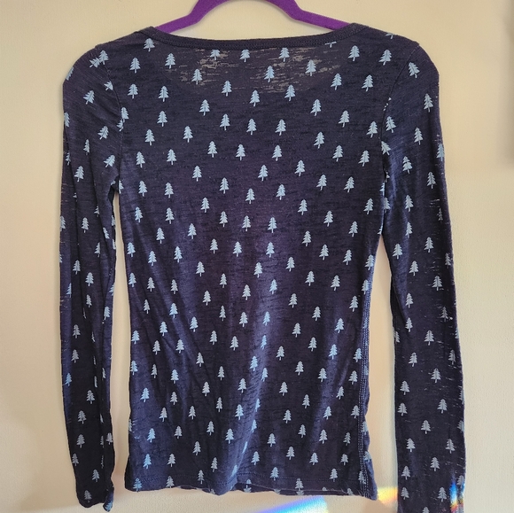 Aeropostale Pine tree burnout top navy blue XS - Picture 5 of 5